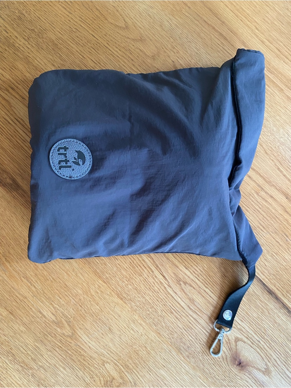 Trtl grey travel neck pillow with Key Clip